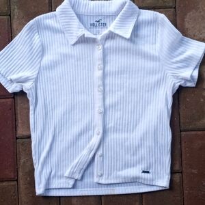 Hollister button down crop